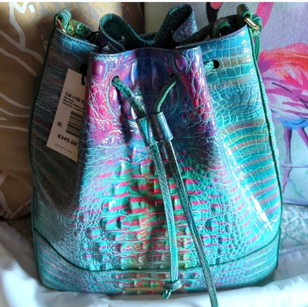 Gorgeous Brahmin Blue Fin Melbourne Marlowe Crossbody Bag